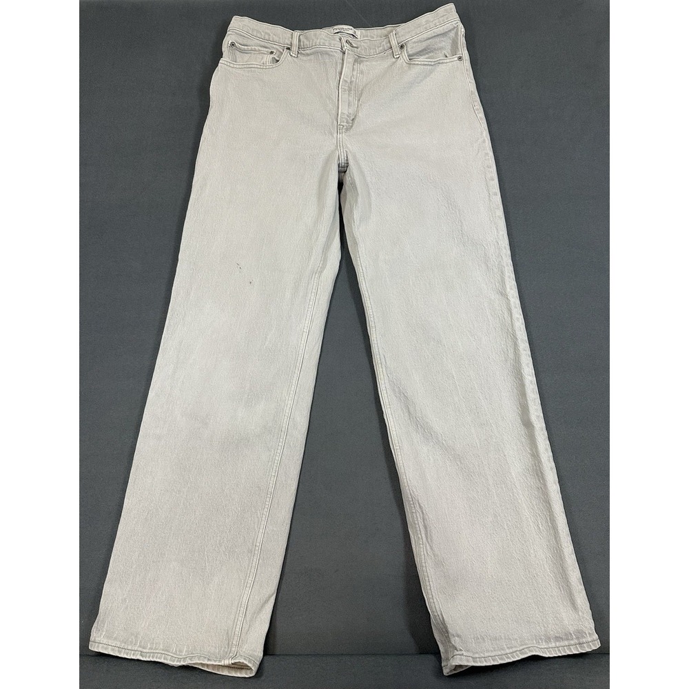 Abercrombie & Fitch Jeans Light Wash Denim 90s Relaxed High Rise Womens Size 16L